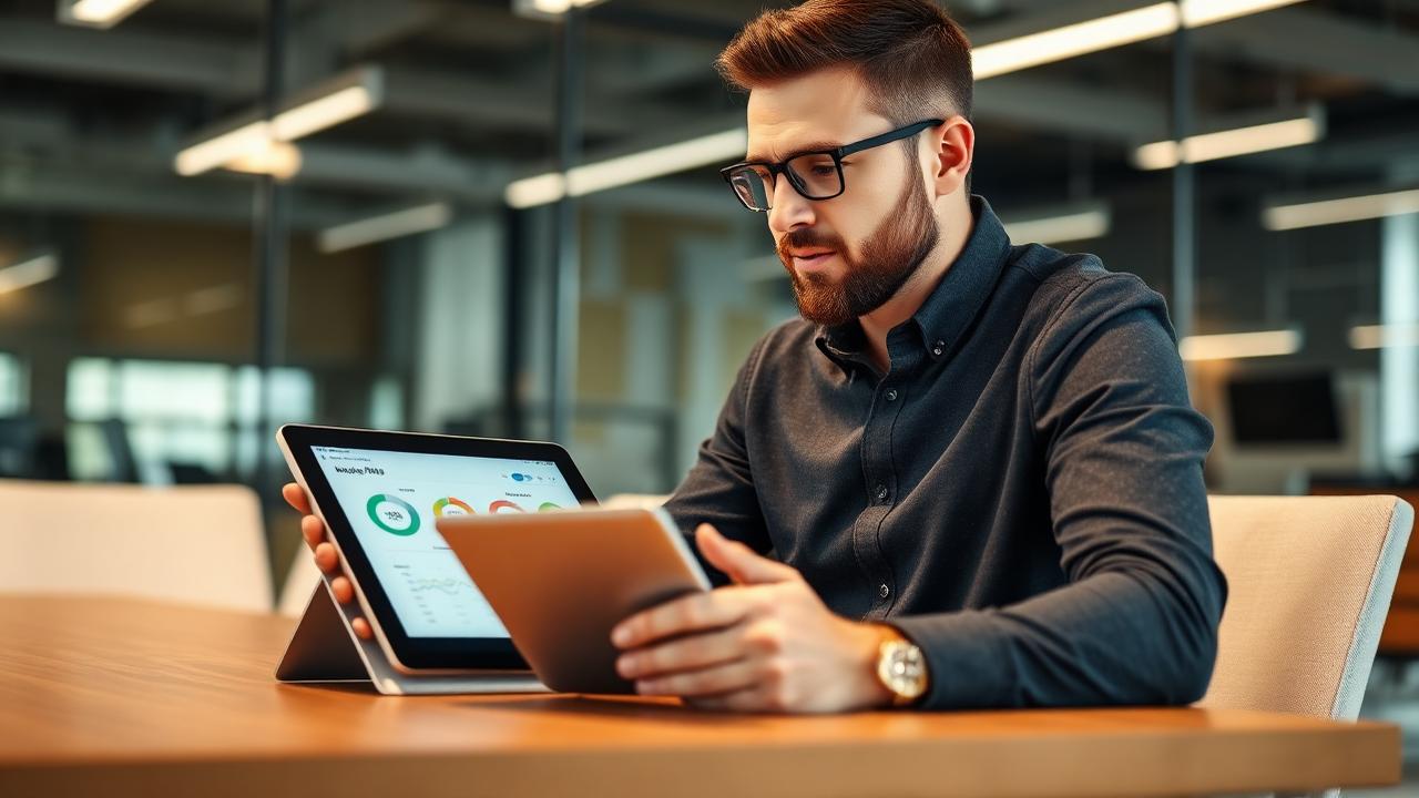 Sales enablement leader reviewing AI-driven analytics for personalized sales skill development