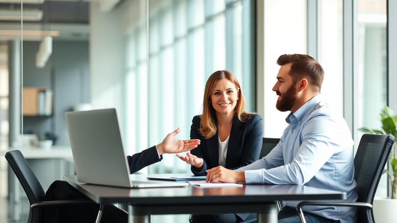 Sales manager coaching a team member during a structured one-on-one sales coaching session