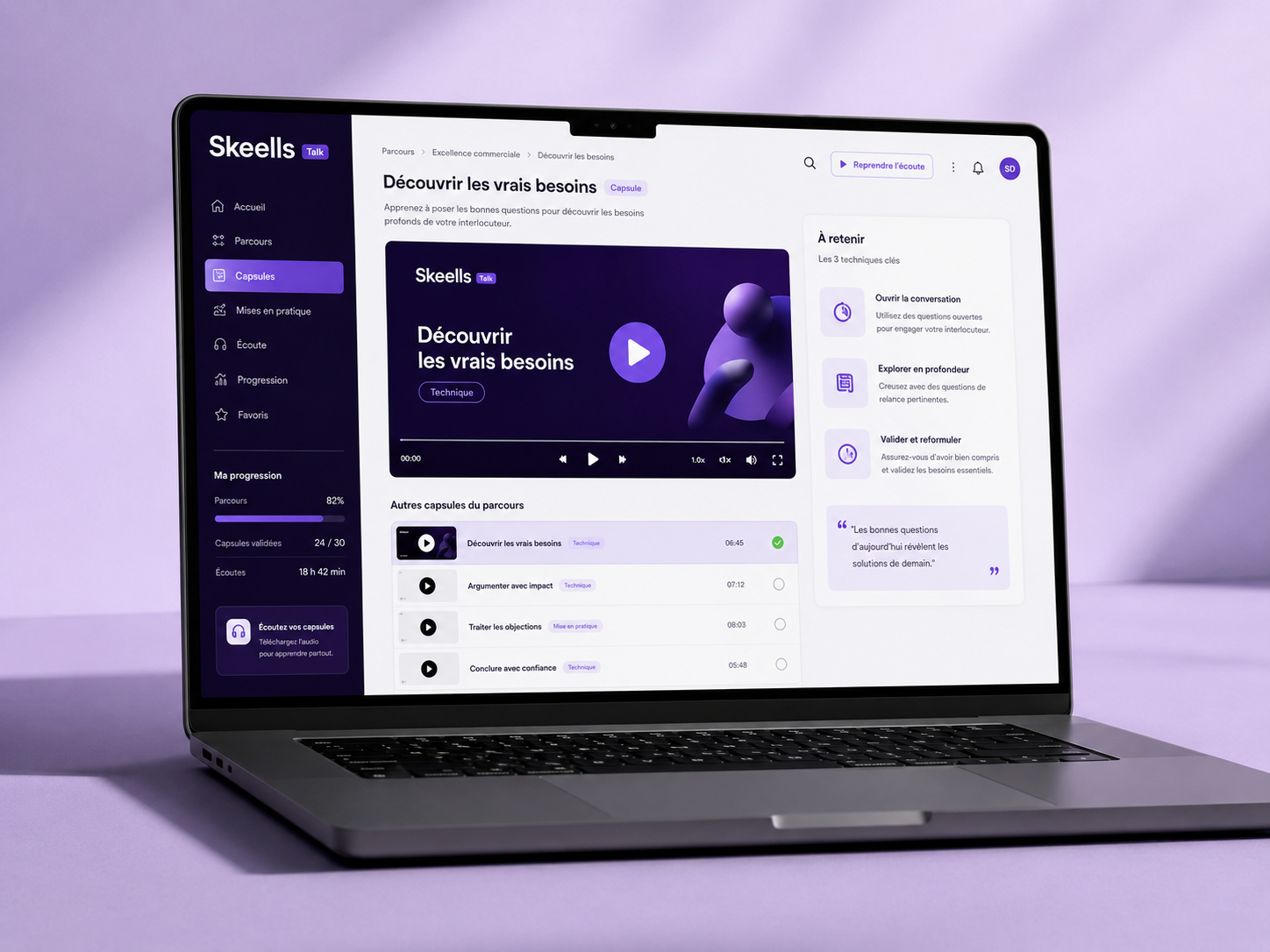 Skeells Talk interface