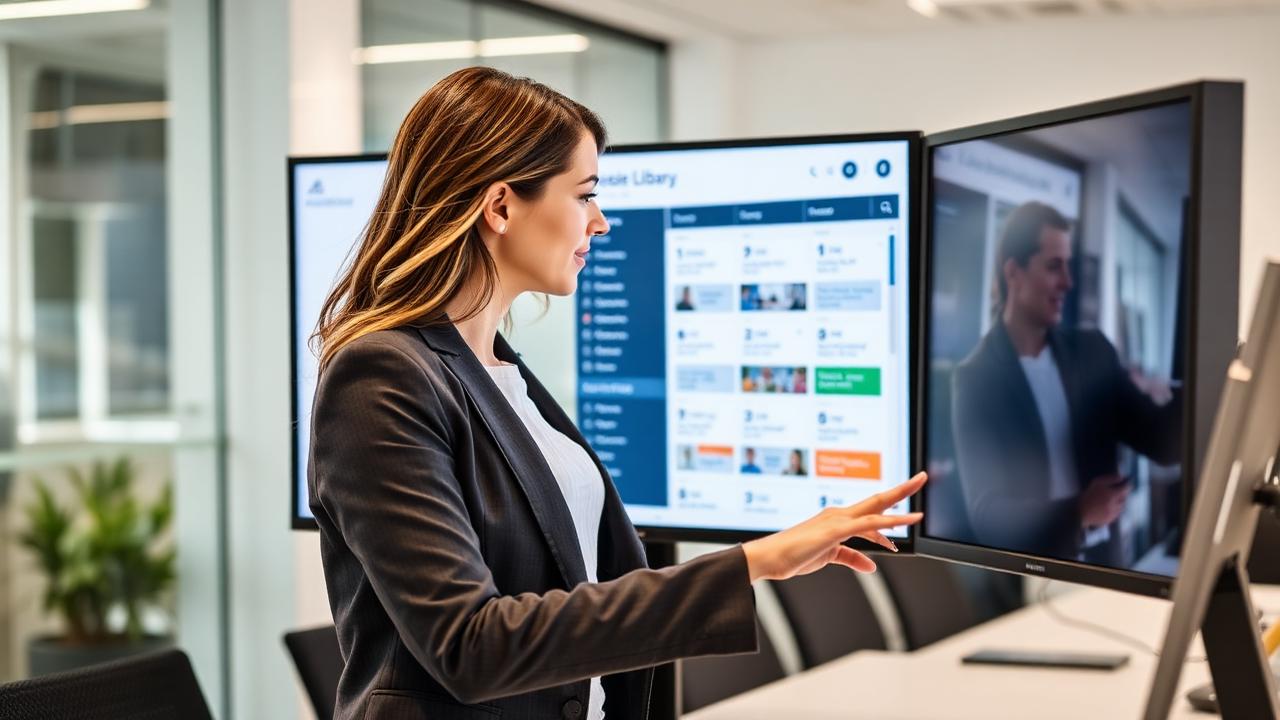 Sales enablement platform dashboard showing training progress, coaching metrics and performance analytics