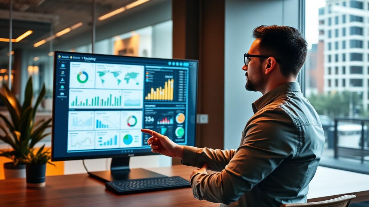 Sales professional using AI-powered analytics dashboard for modern B2B selling techniques in 2026