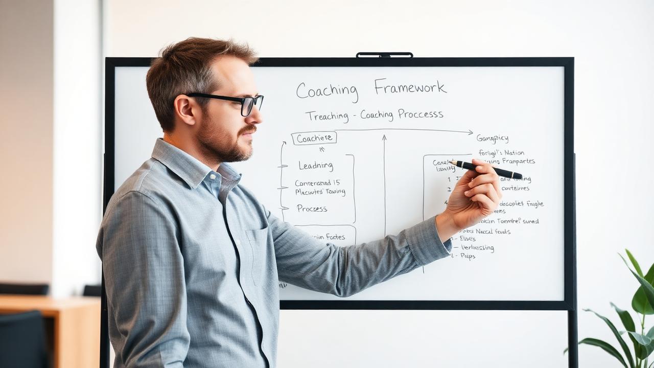 Sales manager building a structured coaching system with observation frameworks and development plans